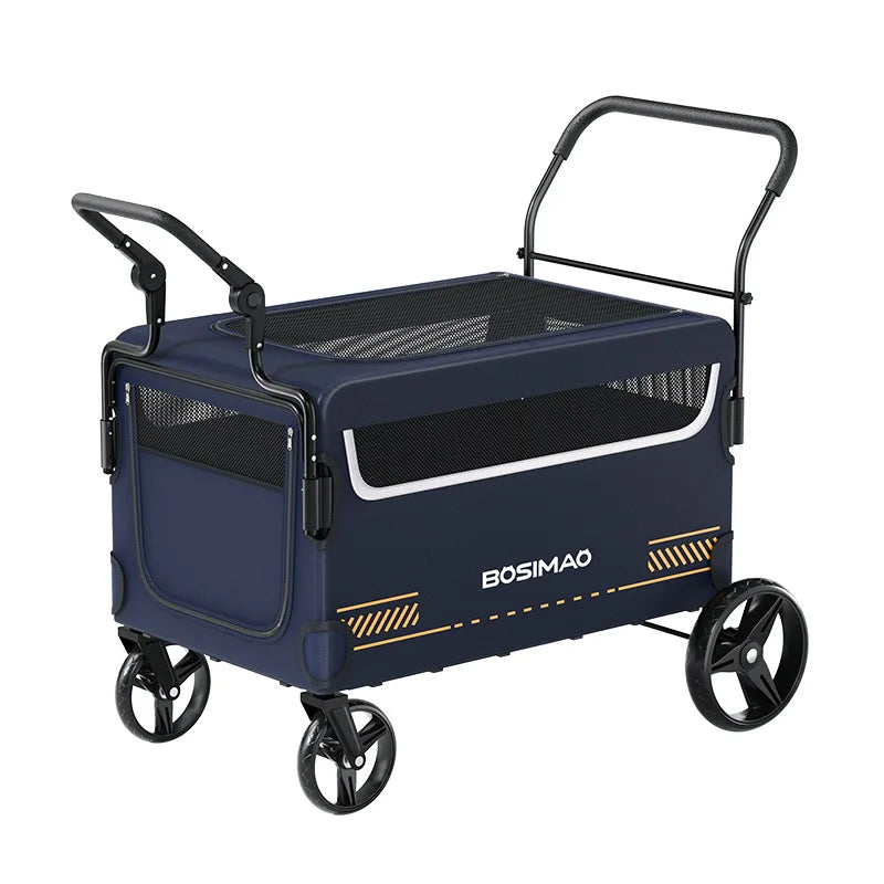 Dog Stroller 4 Wheel Pet Trolley Carrier