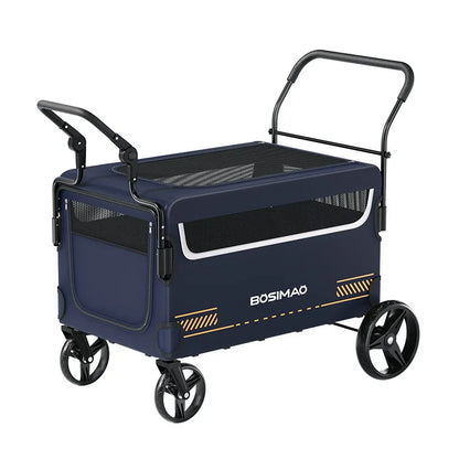 Dog Stroller 4 Wheel Pet Trolley Carrier