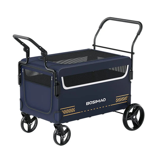 Dog Stroller 4 Wheel Pet Trolley Carrier Foldable Super Large Pet Camping Cart Dog Outdoor Handcart  Travel Pet Cart Handcart