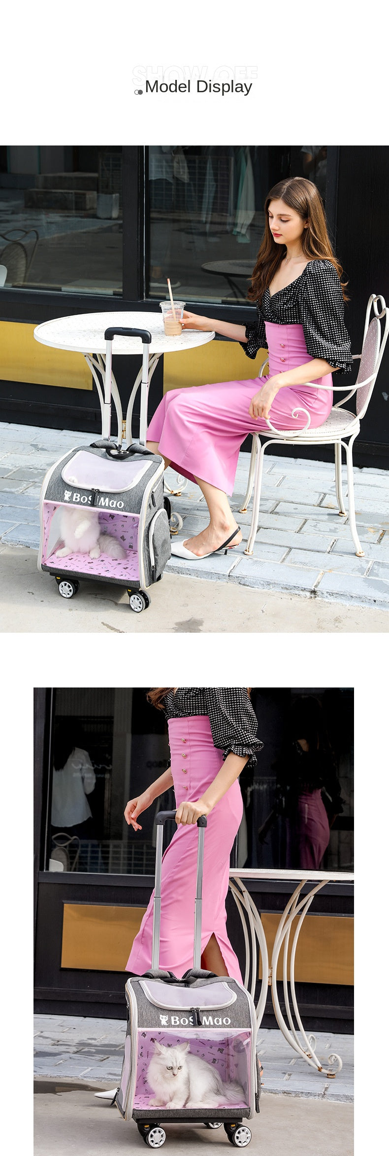Portable Pet Cart Travel Transport Bag