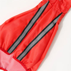 Dog Raincoat Waterproof Dogface Large Dog Rain Coat Jacket Reflective Adjustable Pet Dog Raincoat with Hood Pet Supplies