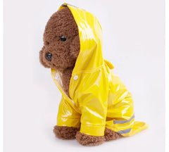 Summer Outdoor Puppy Pet Rain Coat S-XL Hoody Waterproof Jackets PU Raincoat for Dogs Cats Apparel Clothes Wholesale