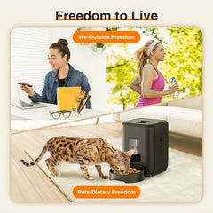 3.5L Automatic Pet Feeder WiFi APP Smart Timed Dosing Feeder Cat Dog Food Dispenser 2L Auto Drink Fountain Water Feeder Cat Bowl