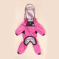 Pet Dog Raincoat Transparent Hooded Jumpsuit Waterproof Water Resistant Coat Clothes for Dogs Outdoor Pet Jacket Supplies