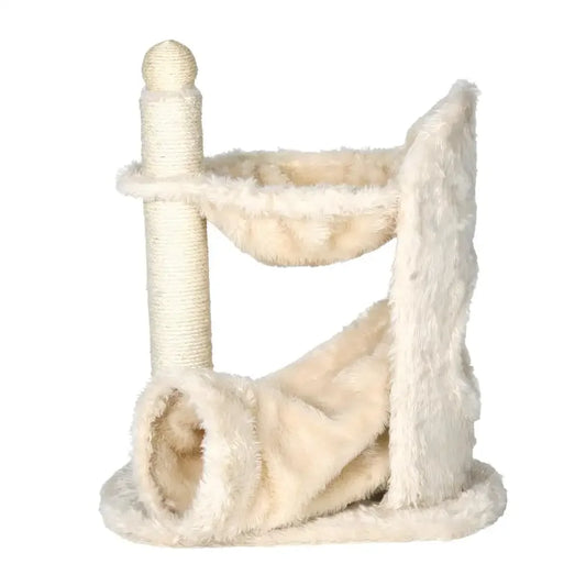Plush Cat Tree Sisal Scratching Post Tunnel Hammock Combo