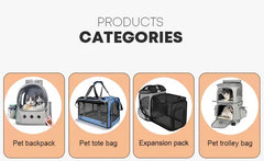Trending hot product travel wheels stroller rolling trolley pet carrier Oxford Weekend pet carrier with wheels for 2 cats