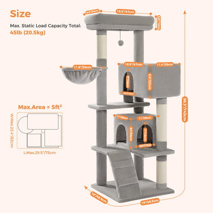 Cat Tree Tower with Cat Condo Cozy Perches Pet Play House