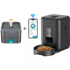 3.5L Automatic Pet Feeder WiFi APP Smart Timed Dosing Feeder Cat Dog Food Dispenser 2L Auto Drink Fountain Water Feeder Cat Bowl