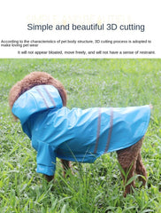 Summer Outdoor Puppy Pet Rain Coat S-XL Hoody Waterproof Jackets PU Raincoat for Dogs Apparel Clothes Little Teddy Dog Raincoat