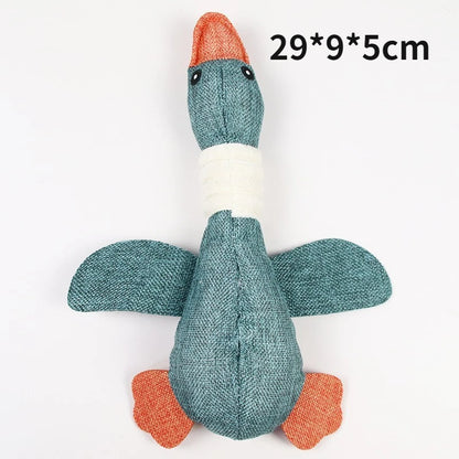 Pet Chew Toys Interactive Cartoon Animal Plush Alligator Shape Dog Sound Toy
