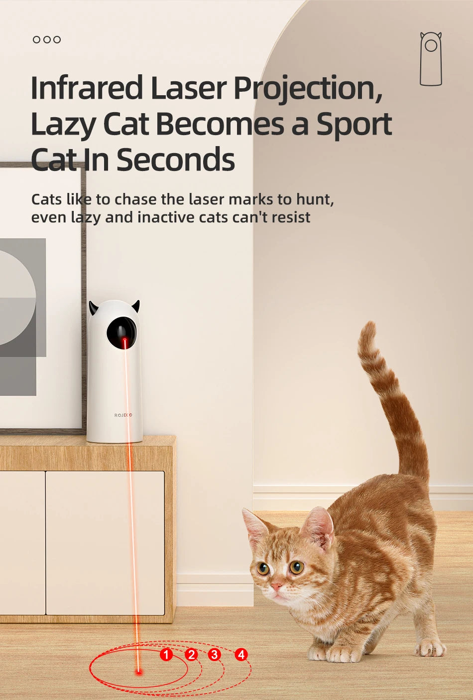 ROJECO Automatic Cat Toy