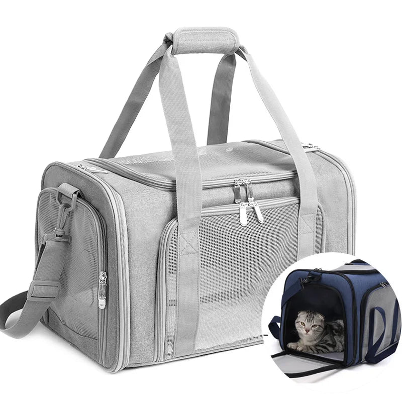 Soft Carrier Side Backpack Pet Dog Travel Bags