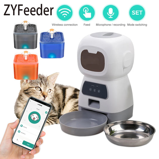 3.5L Automatic Pet Feeder WiFi APP Smart Timed Dosing Feeder