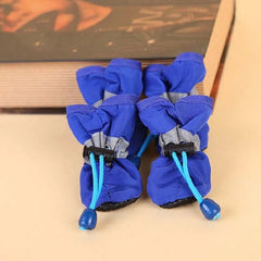 4pcs/set Waterproof Pet Dog Shoes Chihuahua Anti-slip Rain Boots Footwear For Small Cats Dogs Puppy Booties