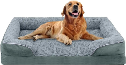 Orthopedic Dog Bed Washable Luxury Plush Dog Cage Bed