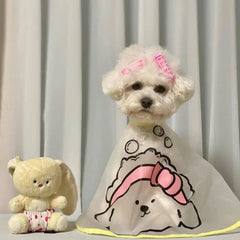 Pets Dogs Clothes Cloak Haircut Cloak Jacket For Dogs Cats Tear Stain Facial Care Waterproof Raincoat Cape Cloth Pet Supplies