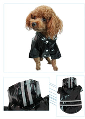 Summer Outdoor Puppy Pet Rain Coat S-XL Hoody Waterproof Jackets PU Raincoat for Dogs Apparel Clothes Little Teddy Dog Raincoat